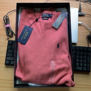 Polo RL - Pima cotton V neck sweater